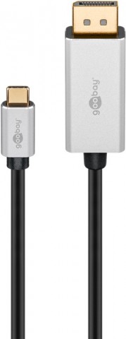 Laidas USB C - DisplayPort (K-K) 2m Gold 4K 2.2 (120Hz) Goobay